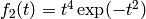 f_2(t)=t^4\exp(-t^2)