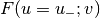 F(u=u_{-}; v)