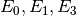 E_0, E_1, E_3